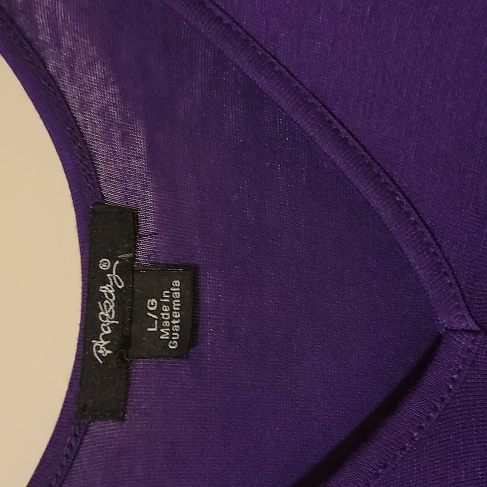 Purple Cold Shoulder L - Picture 3 of 4